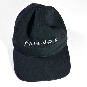 Friends TV Series Hat Licensed Font Logo Unisex Black Strapback Ball Cap